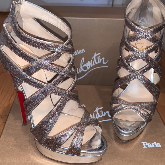 Christian Louboutin glitter gladiator 150 - Picture 2 of 8